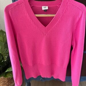 CAbi #6449 Women’s Pink Knockout Pullover Sweater Medium